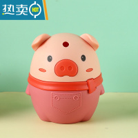 敬平卡通小猪牙签筒家用客厅时尚自动弹出牙签盒按压式牙签收纳桶便携 粉色[小猪款]