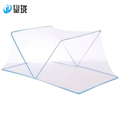 鋆珑 可折叠免安装单开门加密网眼蚊帐(无底、带固定器)80x190cm 顶