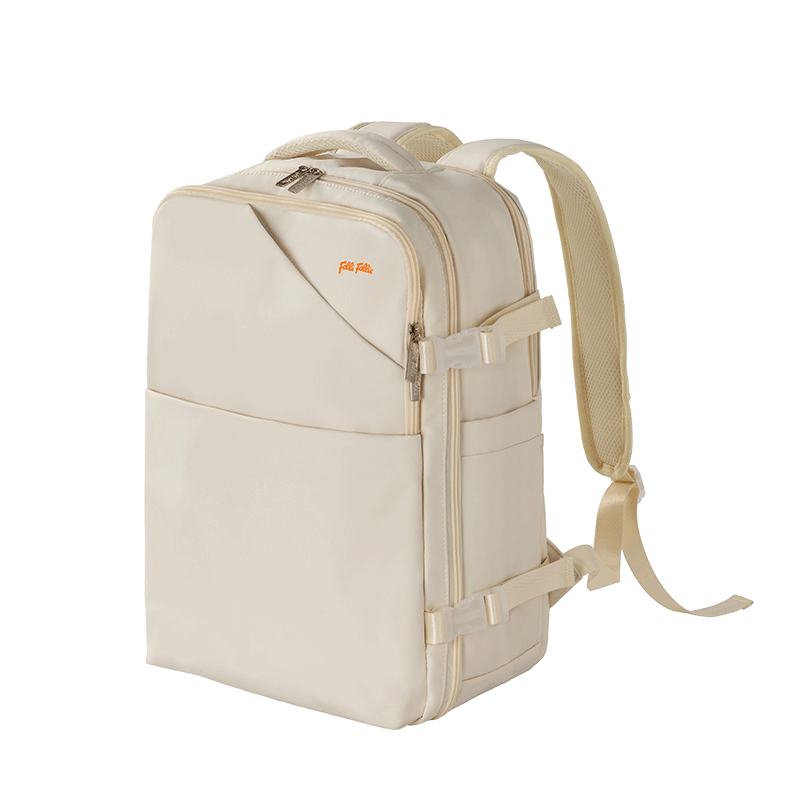 FOLLI FOLLIE 商务休闲功能型背包-米白色FF-Y016A