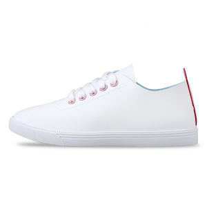 双星休闲鞋女款夏季薄款小白鞋透气皮面百搭平底板鞋ins潮韩版原宿B2042