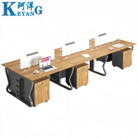 珂洋 屏风办公桌 六人位含柜 套
