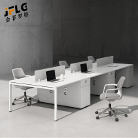 苏宁 金菲罗格 办公家具 屏风电脑桌职员办公钢架桌