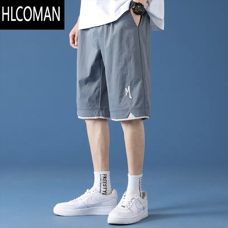 HLCOMAN短裤男士休闲裤夏季裤子男宽松的百搭潮流牌五分中裤ins潮流帅气