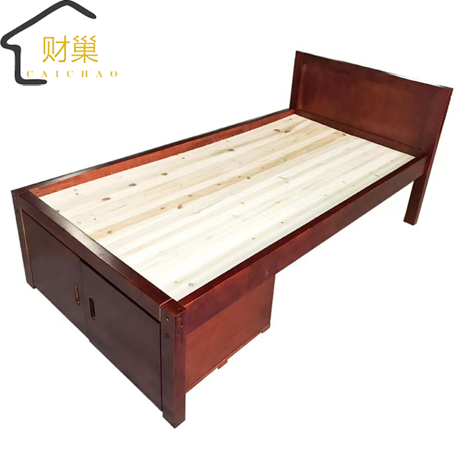 财巢 实木单人床 2000*900*1000cm /张