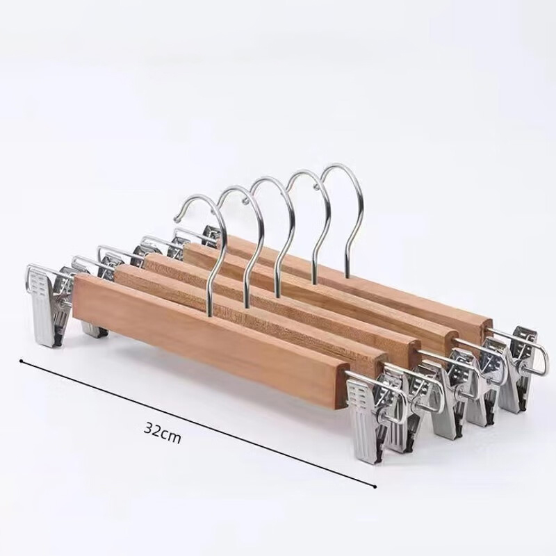 优诗提念YSTN-YJ02 实木圆钩裤架10个/组衣架(计价单位:组) 原木色