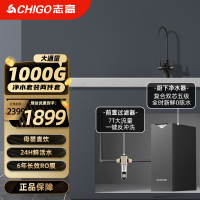 志高净水器家用直饮机净饮一体1000g大流量净水机鲜活零陈水RO反渗透水过滤器[厨下M18+前置Q16]净水套装
