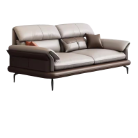 迅迈 双人位[耐磨环保超纤皮]办公沙发真皮商务休息区贵宾接待室简约现代老板沙发1600*900*900mm