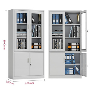 易企采 加厚大器械资料柜办公室文件档案柜财务凭证带锁储物柜39*85*180CM 单位:台