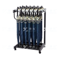 臻远 ZY4080126商用雨伞架带锁收纳置物架铁艺伞架子 含18把单人伞