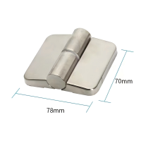 隔断合页 平叠门锌合金底座不锈钢盖合页 方形加厚(右外开)平门