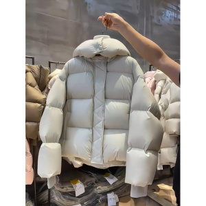 年冬季新款高品质棉衣超厚短款宽松棉服小个子连帽面包服外套