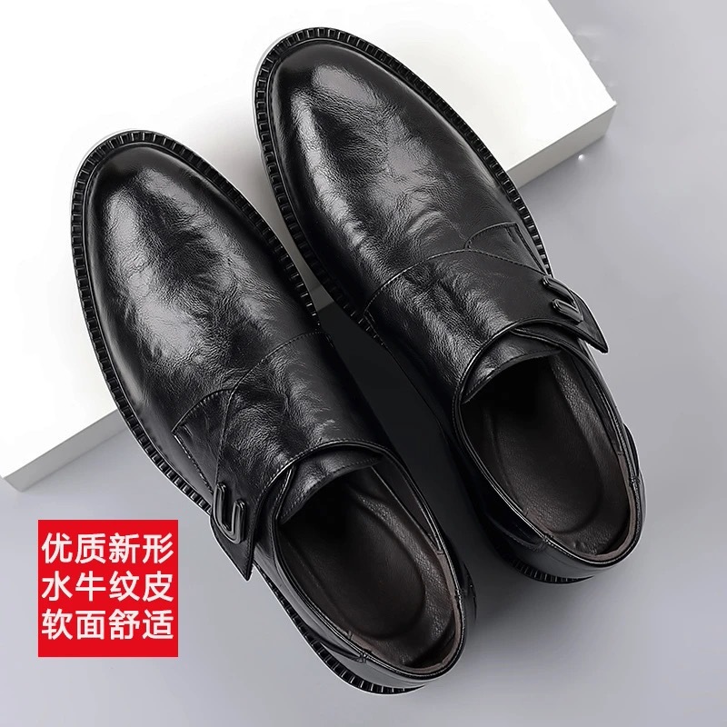 2026新款男士高级感皮鞋一脚蹬乐福鞋真皮牛皮休闲商务皮鞋结婚潮