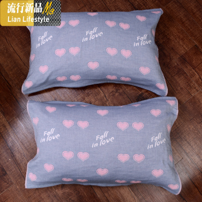 棉泡泡成人枕巾一对4五层吸汗不毛美式日式良品简欧风格2条装 三维工匠