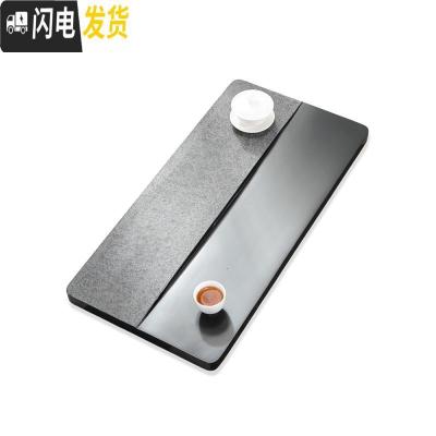 三维工匠乌金石茶盘天然整块家用石材简约石头原石茶台火烧石干泡托盘茶海 50CM-30CM-3CM茶具
