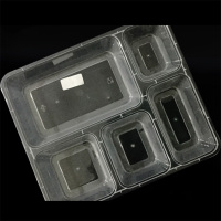 奥德鑫一次性PP餐盒 透明五格快餐盒饭1000ml *150个