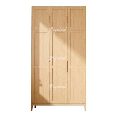 洛诗莲 (RoyceLand) 简约实木衣柜三门收纳柜加顶柜
