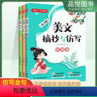 美文摘抄与仿写[3本套装] 小学通用 [正版]2023新版美文摘抄与仿写小学同步作文一二三四五六年级上下册年级好词好句技
