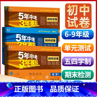 语文[人教版54制] 九年级上 [正版]五四学制2025版五年中考三年模拟同步试卷六七八九年级上册语文数学英语物理化学鲁