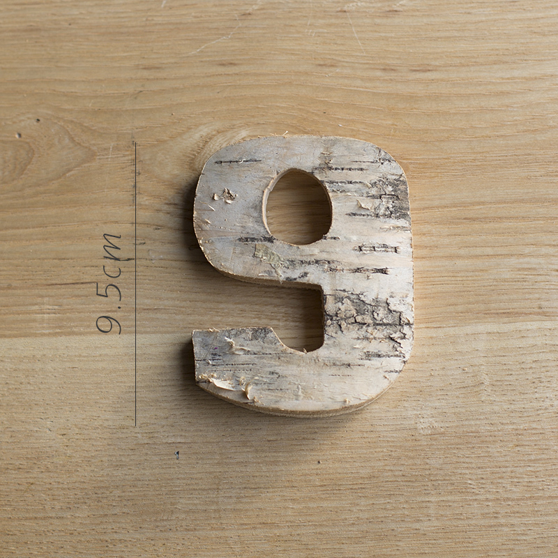 家柏饰(CORATED)带皮白桦木数字装饰摆件墙饰 道具DIY北欧ZAKKA森系 9