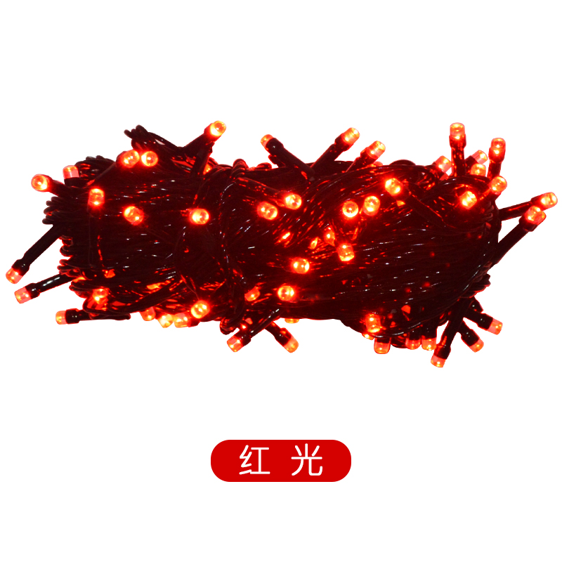 格瑞捷(geruijie) LED彩灯串 红色 220V/24V 带插头LED-10m-100T 串