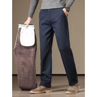 秋冬新款男士高端休闲裤轻奢商务高级感加绒加厚保暖防寒外出长裤