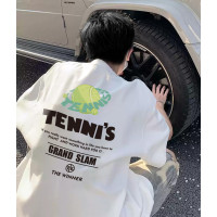 [2.5折价48元]唐狮夏款短袖男士短袖T恤男短袖男后背印花圆领短袖T恤