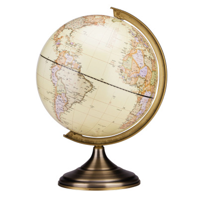 得力2179仿古金属地球仪30cm 黄色 单位/个