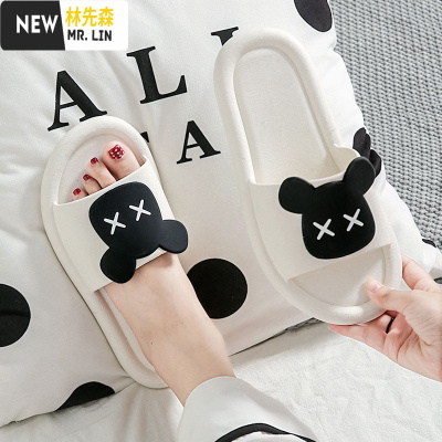 林先森拖鞋女夏2020新款网红ins凉拖鞋情侣一对室内居家可爱外穿拖鞋男拖鞋