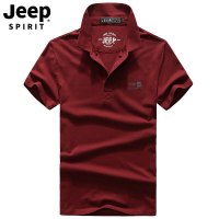 JEEP SPIRIT 短袖T恤男夏季男纯色刺绣半袖t恤
