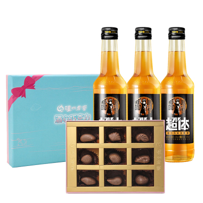 【中华特色】泸州馆 泸州老窖超体 4.5度活力风味配制鸡尾酒 超体3瓶+巧克力1盒 西南