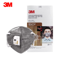 3M 防尘口罩9541V 带呼吸阀活性炭口罩防尘防飞沫 独立包装 20只/盒