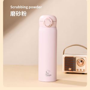 史努比正版卡通316食品级不锈钢保温杯便携弹盖车载杯大容量水杯