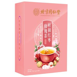 (TRT)买1送1同款 北京同仁堂 桂圆红枣玫瑰茶 红枣枸杞子桂圆菊花红玫瑰女人茶 搭配女性滋补茶120g