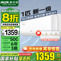 [国家补贴]奥克斯(AUX)空调挂机 大1匹P 新一级能效变频冷暖 低噪节能高温除菌内外机自清洁 卧室壁挂式省电空调