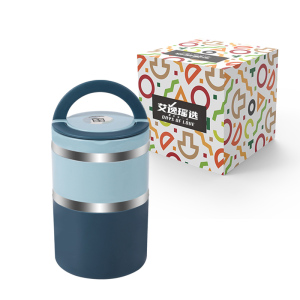 艾逸瑶选 贝卡斯双层不锈钢饭盒930ML CJ-21041