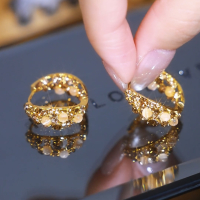 2025新款咖色奢华圈圈耳环高级设计耳扣气质耳饰小耳圈百搭送女朋友老婆情人节七夕生日礼物