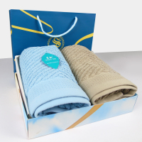 莺歌 新疆长绒棉优素毛巾80*35(±2)cm*2(2条装六色随机)盒