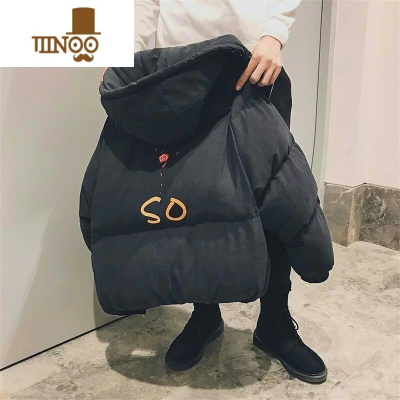 YANXU冬季棉衣男连帽潮牌卡通棉服外套港风ins大码加厚潮流青少年棉袄