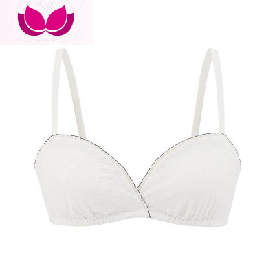七斓少女花边1/2杯学生女内衣无钢圈半杯薄款文胸NEIAI内外胸罩