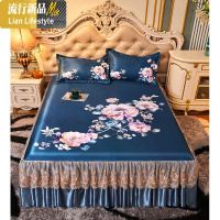 夏季冰丝凉席可水洗可折叠1.5 1.8m床 夏天凉席床裙三件套 2.0米 三维工匠凉席/凉枕