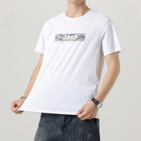 JEEP SPIRIT短袖T恤男士夏季薄款简约圆领体恤宽松百搭休闲上衣男