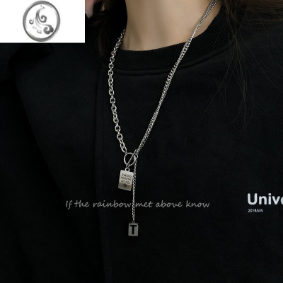 JiMi长款钛钢卫衣项链女轻奢小众搭配毛衣链子高街男潮嘻哈中性风配饰