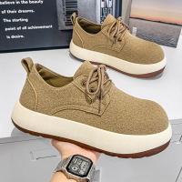 男鞋2026春季新款低帮厚底时尚潮鞋休闲百搭舒适小众板鞋增高舒适