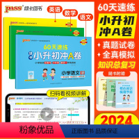 速记+速练[语文+数学+英语]6本 小学升初中 [正版]2024新版小升初真题卷绿卡小升初冲A卷60天速练语文数学英语真
