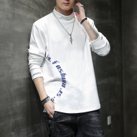 新款男装秋冬长袖T恤韩版潮流兔绒宽松休闲长袖T恤男