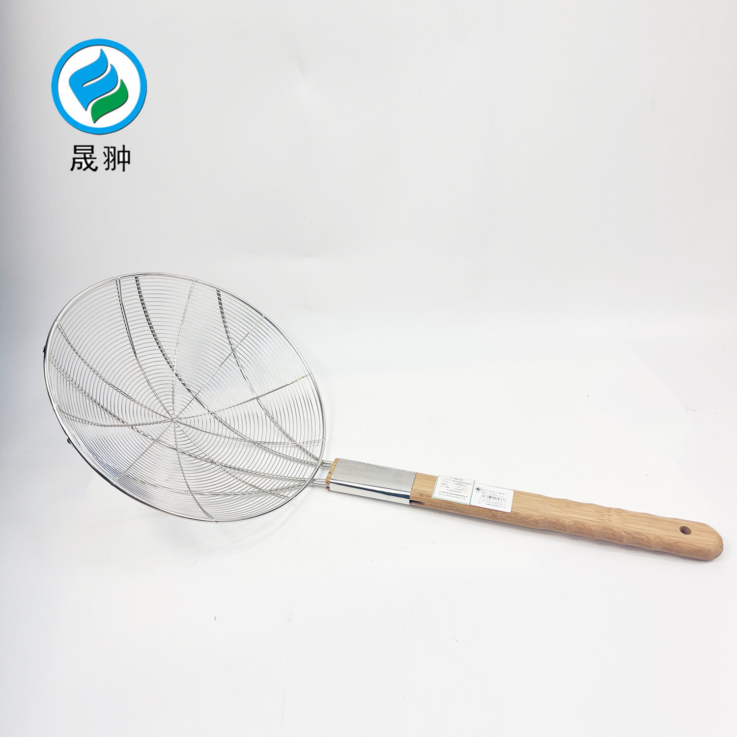 晟翀 不锈钢木柄笊篱(漏勺) 木柄粗丝直径34cm柄长1.2m 把