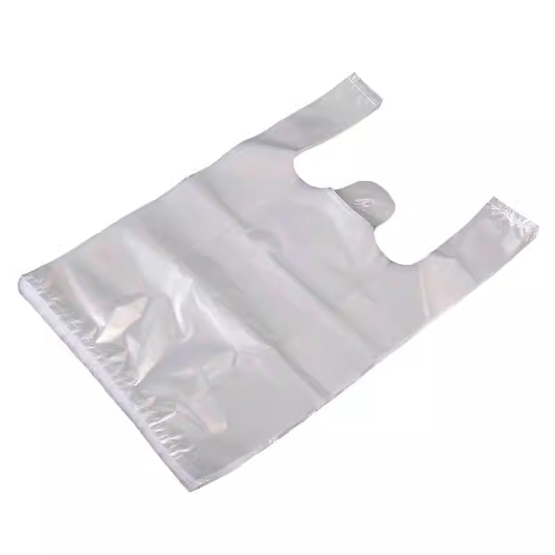 老房太太 食品袋 塑料袋 40*60cm 透明白色 背心式 加厚 承重18斤 L75 50个/捆