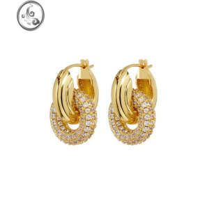 JiMi欧美ins冷淡风金属耳环女小众设计感高级轻奢金银色个性独特耳饰