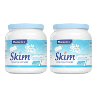 新效期[保税]2罐-美可卓(Maxigenes)蓝胖子蓝妹子脱脂高钙牛奶粉1kg澳洲进口脱脂成人奶粉中老年青少年