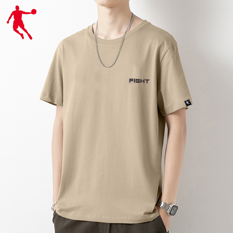 乔丹短袖t恤男2022春夏季新款官方白色宽松体恤男士健身运动上衣运动